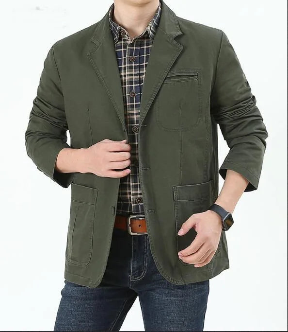 Men's Washable Fabric Single Breasted Jackets