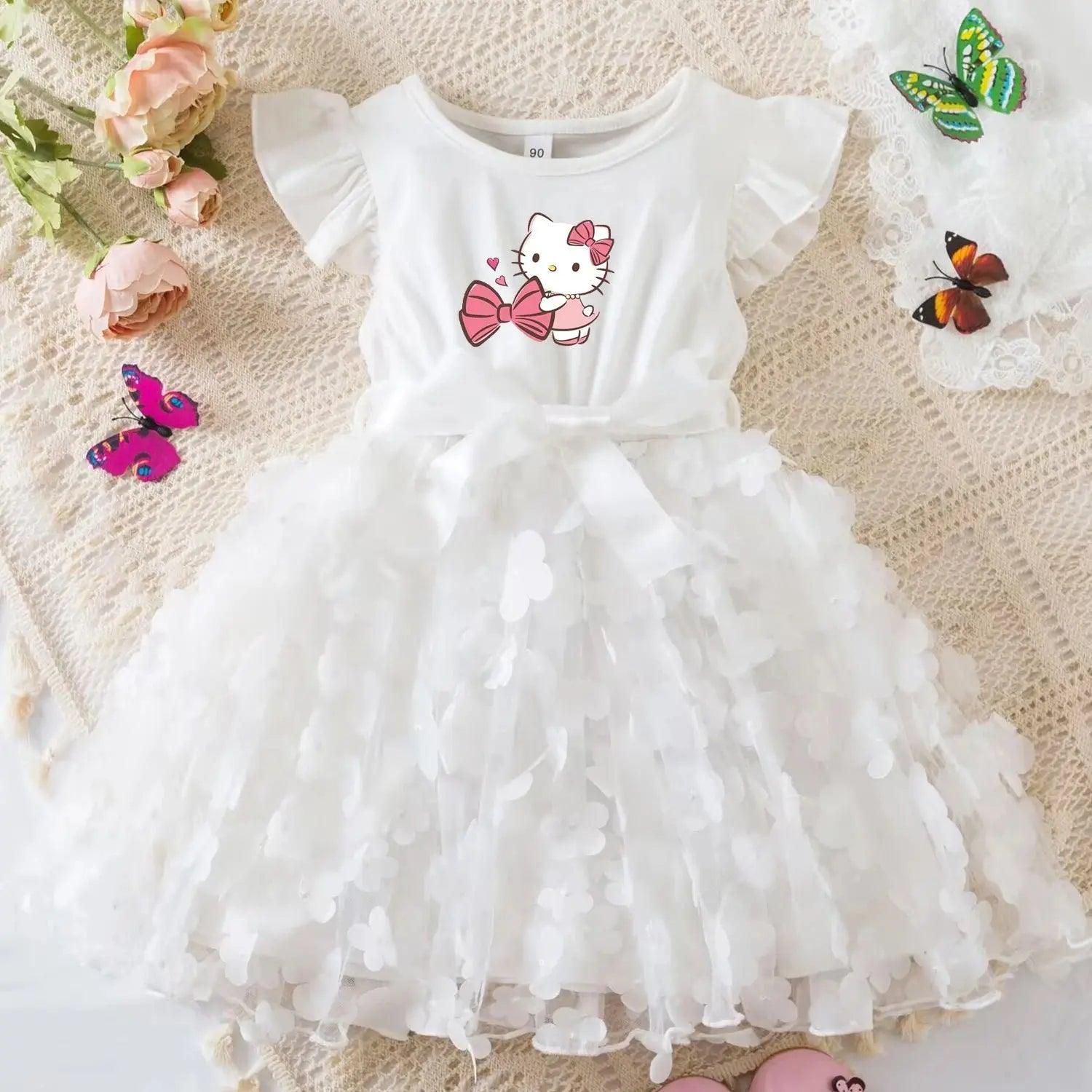 Summer 3D Butterfly Girls Princess Dress - Venus Trendy Fashion Online