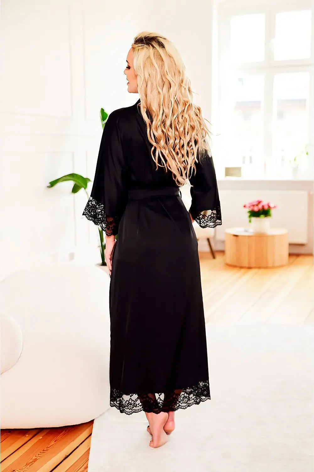 High-Quality Long Satin Luxurious Sumatra Bathrobe - Venus Trendy Fashion Online