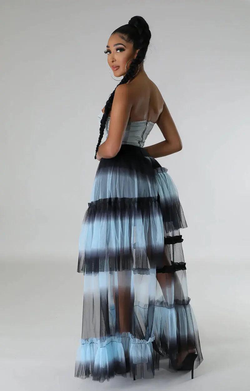 High Waist Drooping Women Clothing Tulle Skirt - Venus Trendy Fashion Online