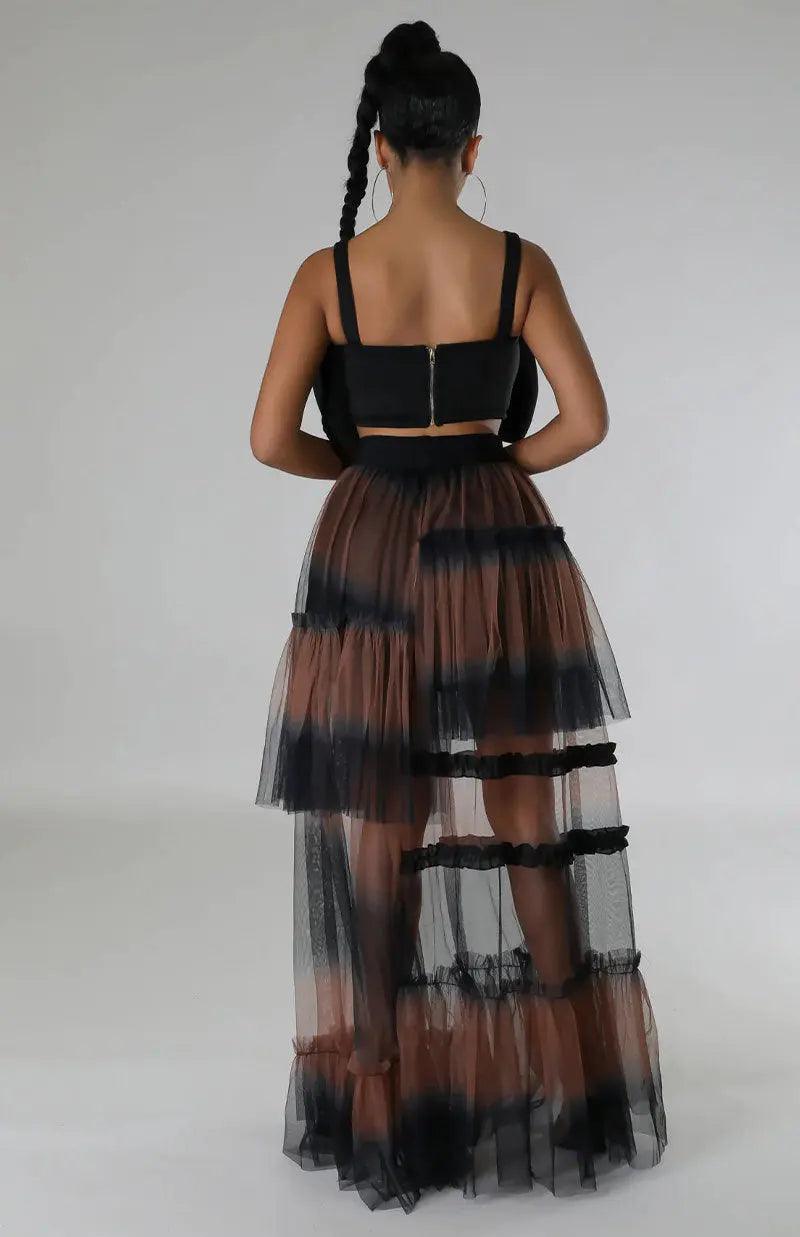 High Waist Drooping Women Clothing Tulle Skirt - Venus Trendy Fashion Online