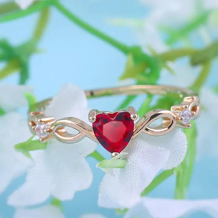 Huitan Simple Heart Ring - Venus Trendy Fashion Online