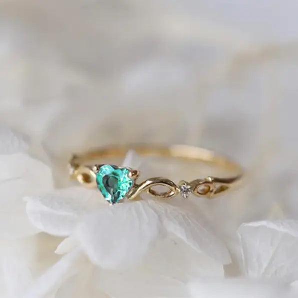 Huitan Simple Heart Ring - Venus Trendy Fashion Online