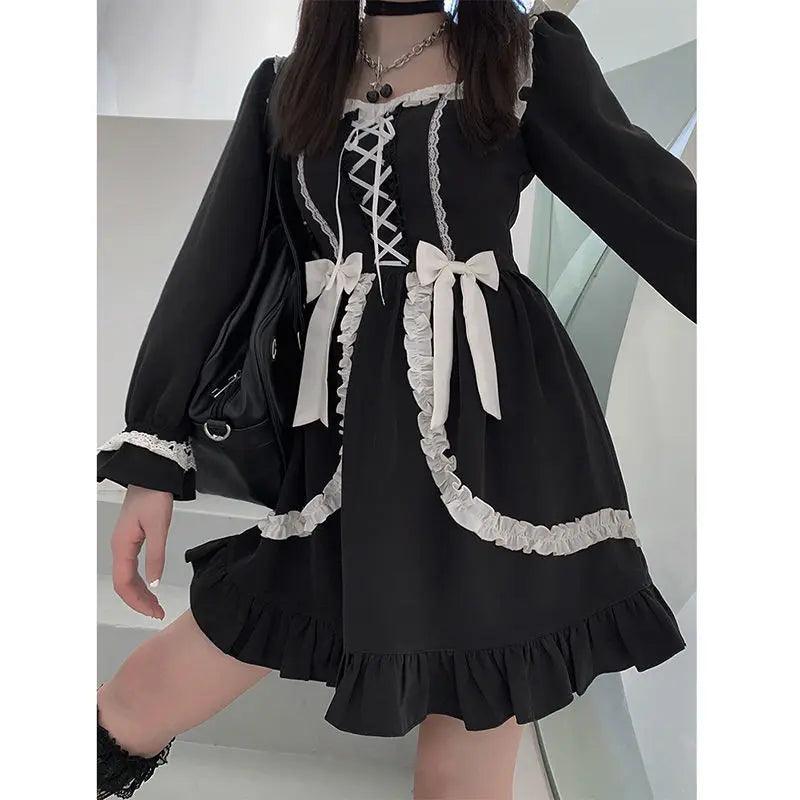 Japanese Lolita Gothic Dress Girl - Venus Trendy Fashion Online