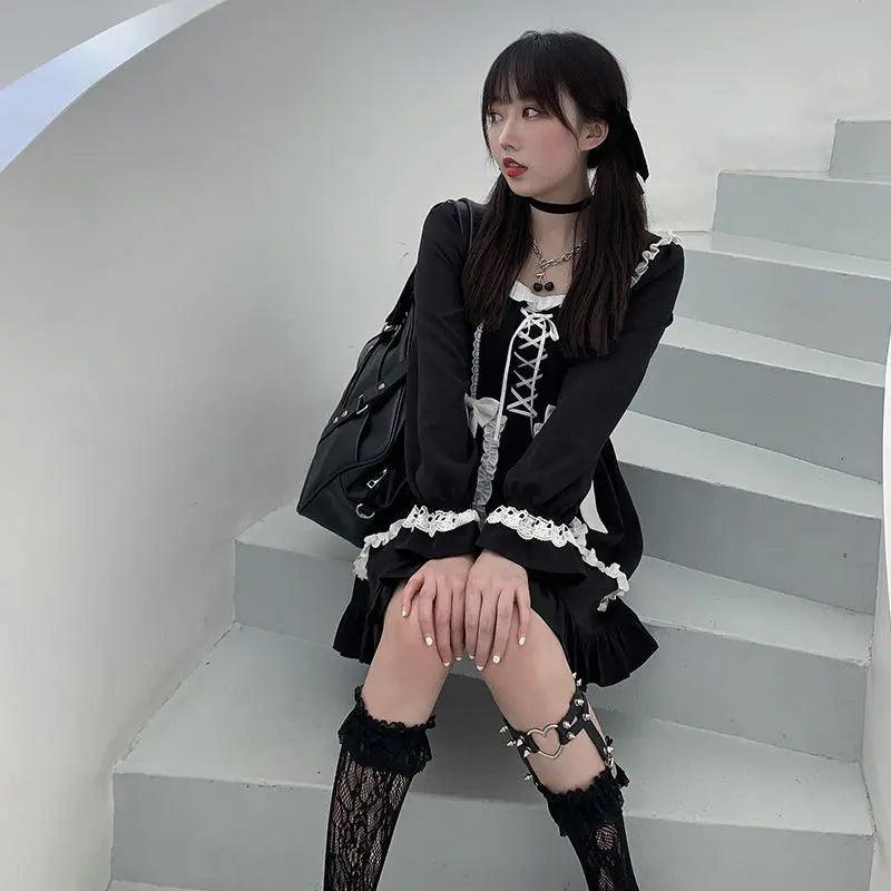 Japanese Lolita Gothic Dress Girl - Venus Trendy Fashion Online