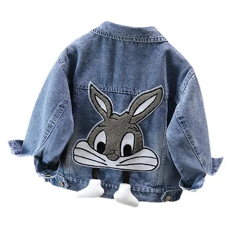 Kid's Cartoon Rabbit Pattern Lapel Fashion Coats - Venus Trendy Fashion Online