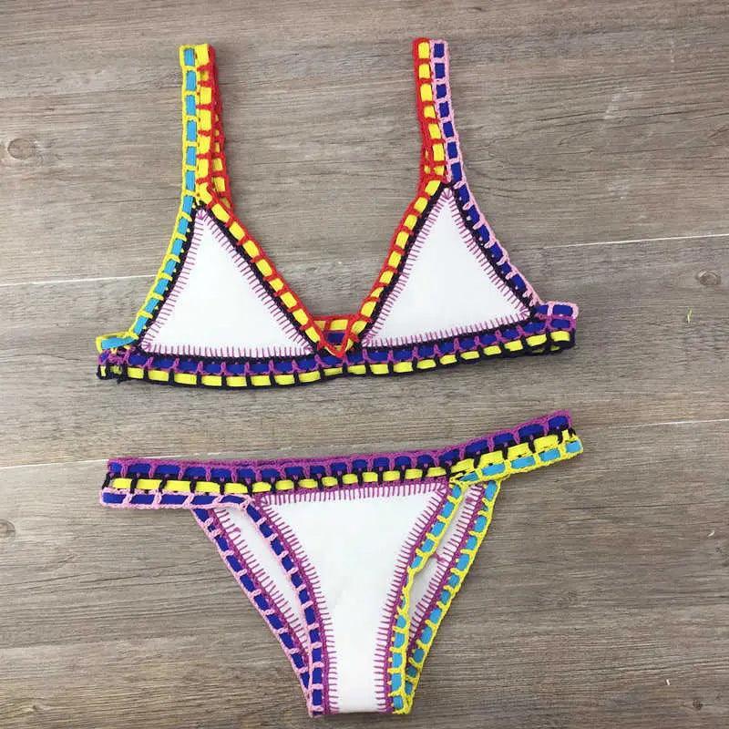 Knitted Stitching Swimsuit Set - Venus Trendy Fashion Online