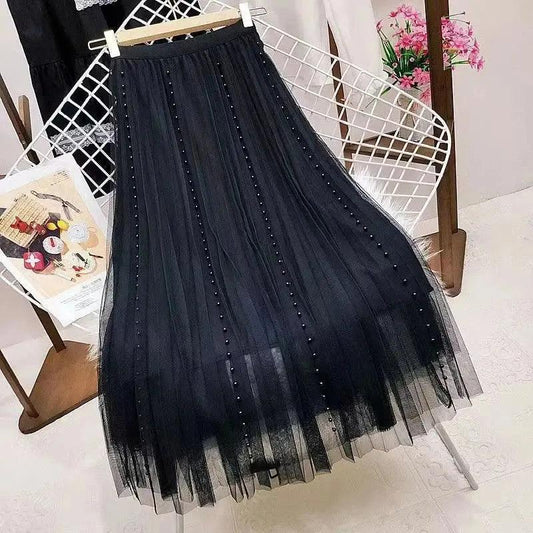 Korean Style High Waist Midi Maxi Skirt - Venus Trendy Fashion Online