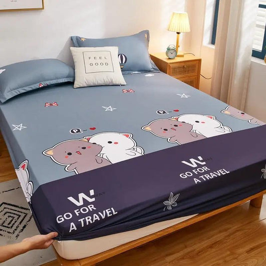 Kuup-Polyester Cartoon Bear Bedding Fitted Sheet Only(no pillowcase) - Venus Trendy Fashion Online