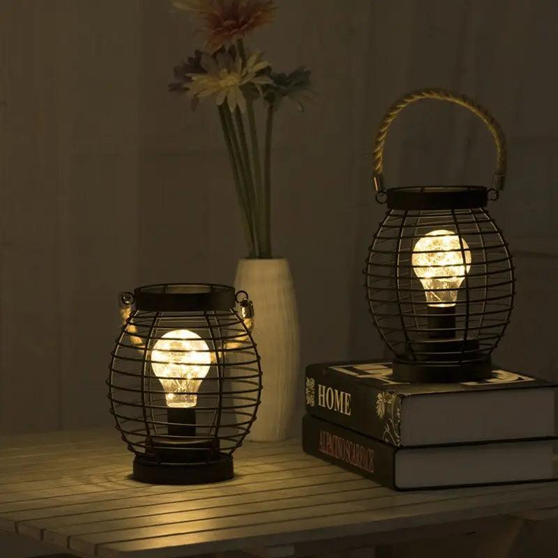 LED Iron Lantern Table Lamp - Venus Trendy Fashion Online