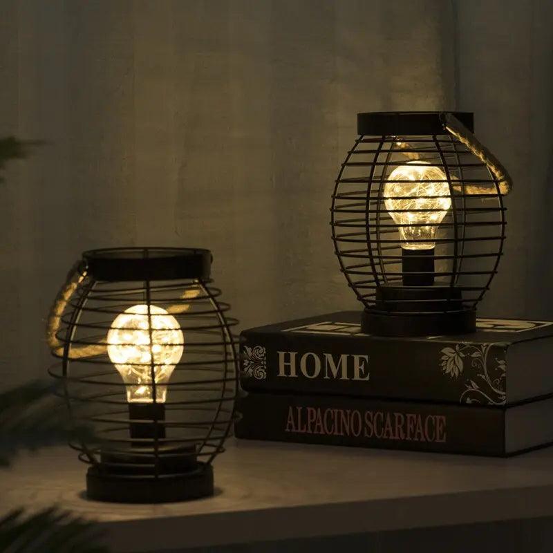 LED Iron Lantern Table Lamp - Venus Trendy Fashion Online