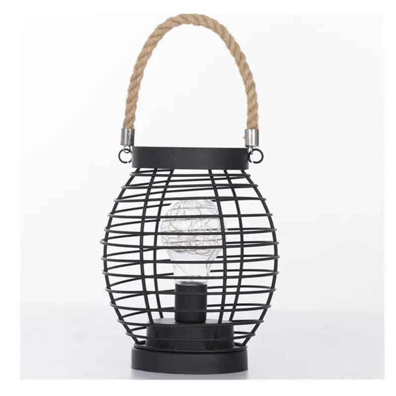 LED Iron Lantern Table Lamp - Venus Trendy Fashion Online