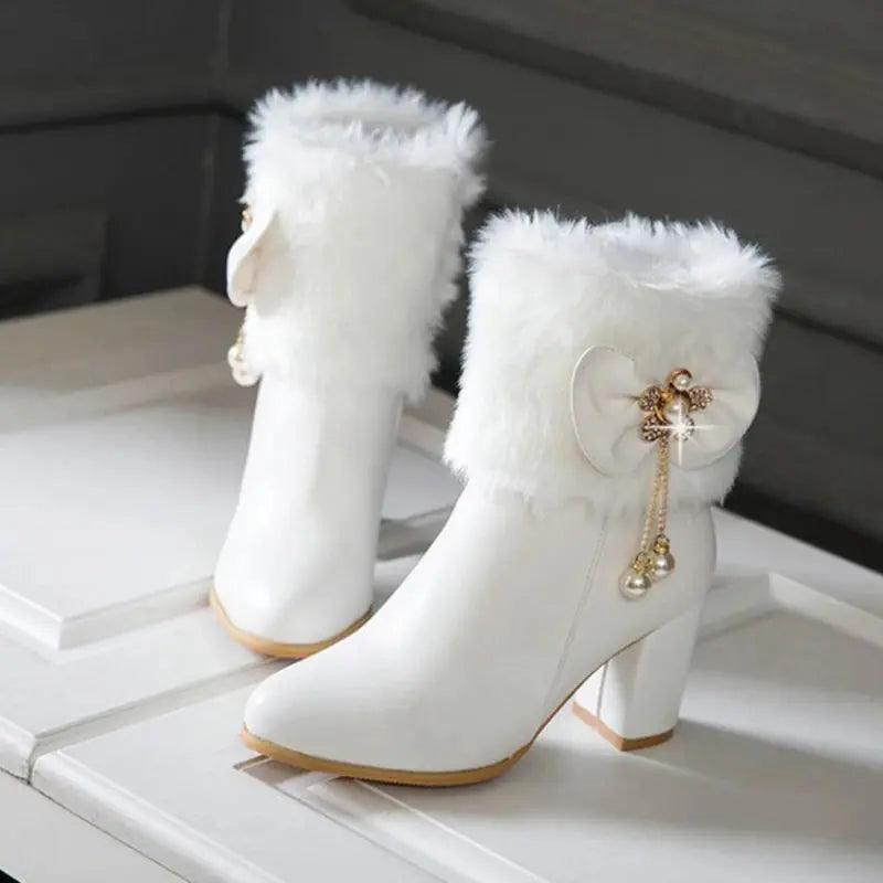 Lovely Lolita Winter Fashion High Heel Boots - Venus Trendy Fashion Online