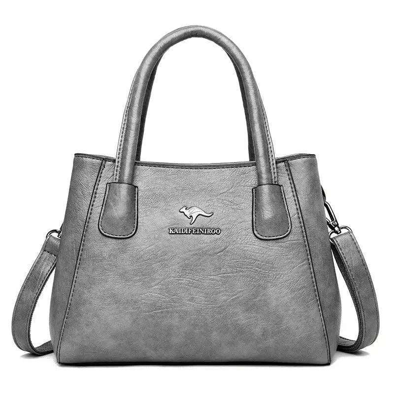 Luxury Solid Color Leather Handbags - Venus Trendy Fashion Online