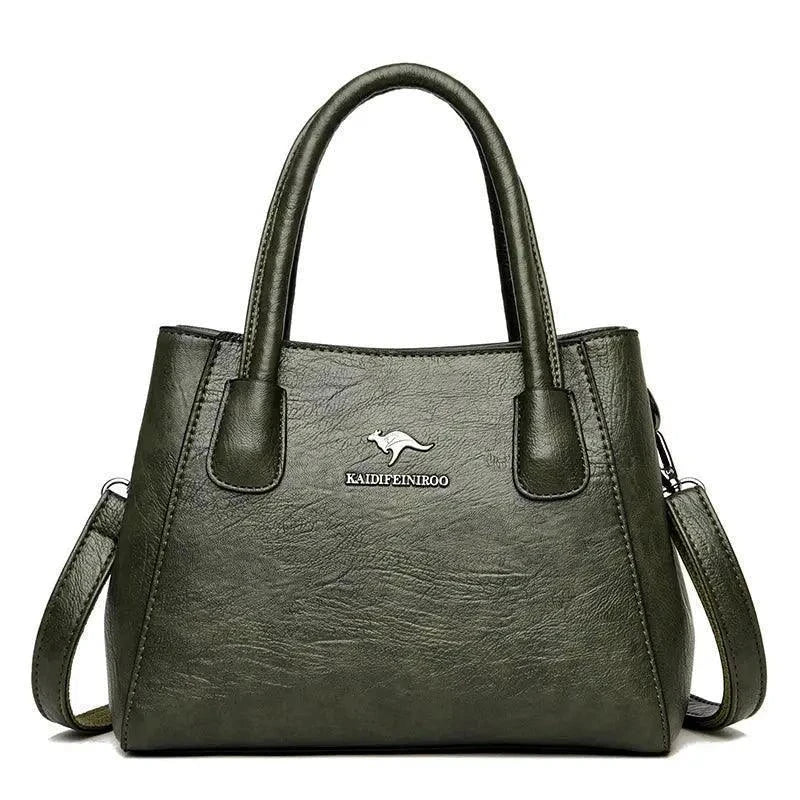 Luxury Solid Color Leather Handbags - Venus Trendy Fashion Online