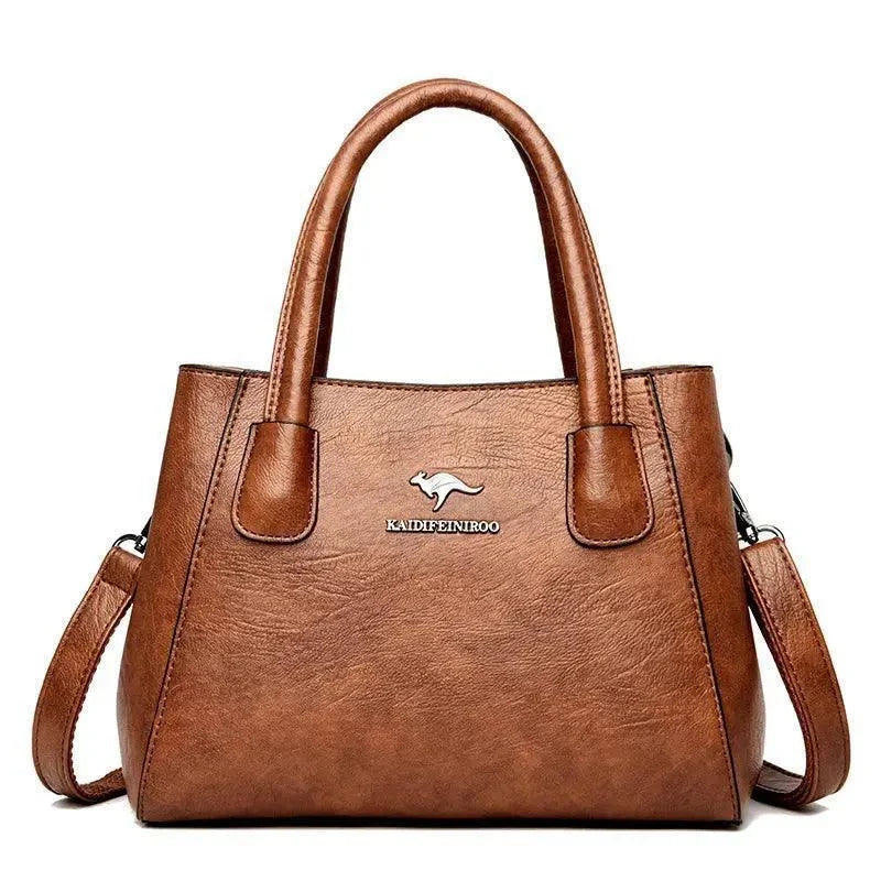 Luxury Solid Color Leather Handbags - Venus Trendy Fashion Online