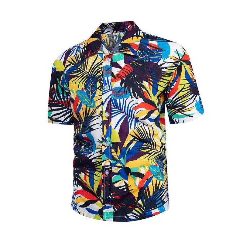 Men Fashion Printed Beach Short Sleeve Shirt - Venus Trendy Fashion Online