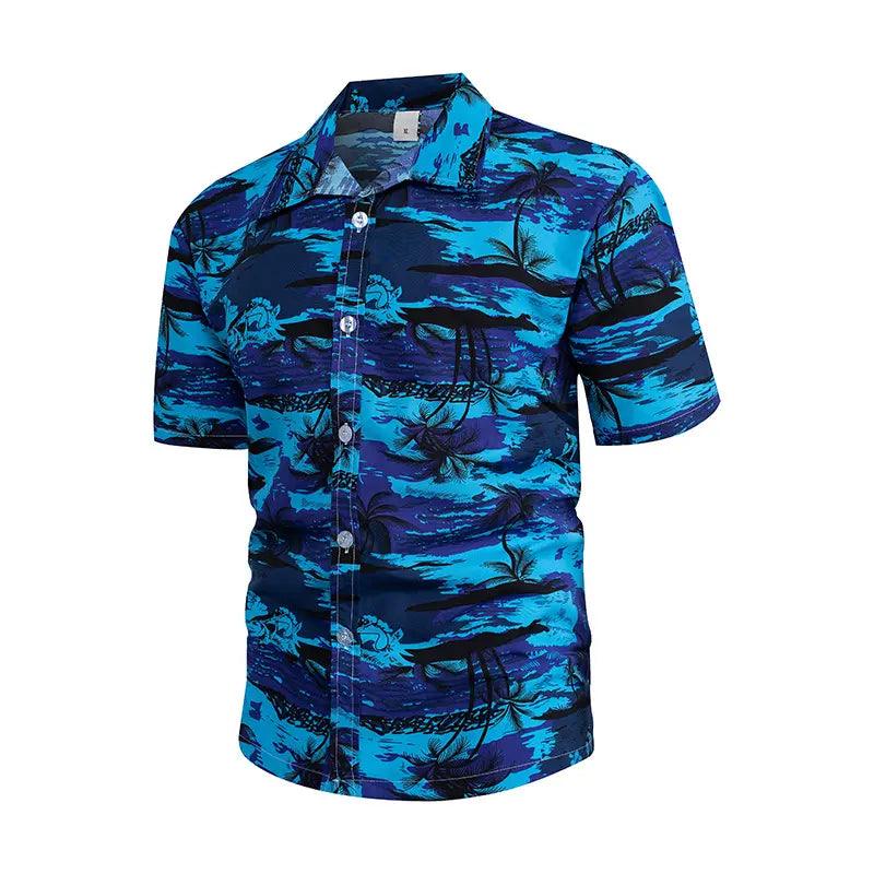 Men Fashion Printed Beach Short Sleeve Shirt - Venus Trendy Fashion Online