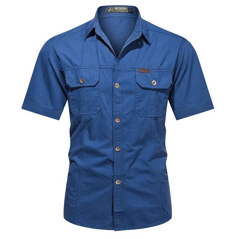 Men's Thin Breathable Lapel Cargo Shirts - Venus Trendy Fashion Online