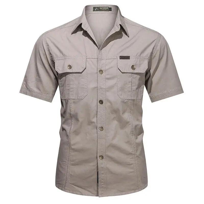 Men's Thin Breathable Lapel Cargo Shirts - Venus Trendy Fashion Online