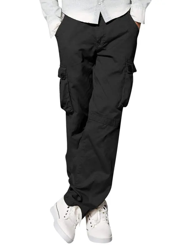 Men's multi-pocket loose casual straight cargo pants - Venus Trendy Fashion Online