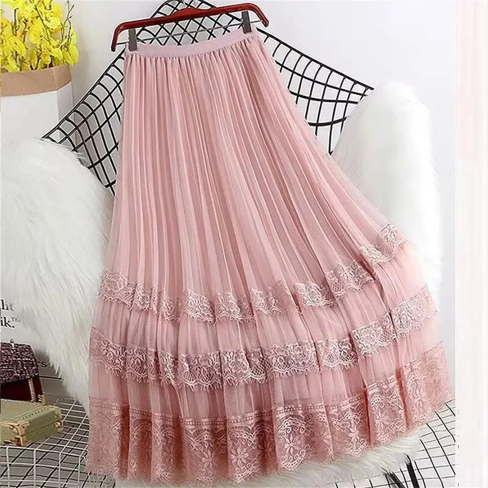 New 3 Layers Fashion Lace Hollow Long Skirts - Venus Trendy Fashion Online