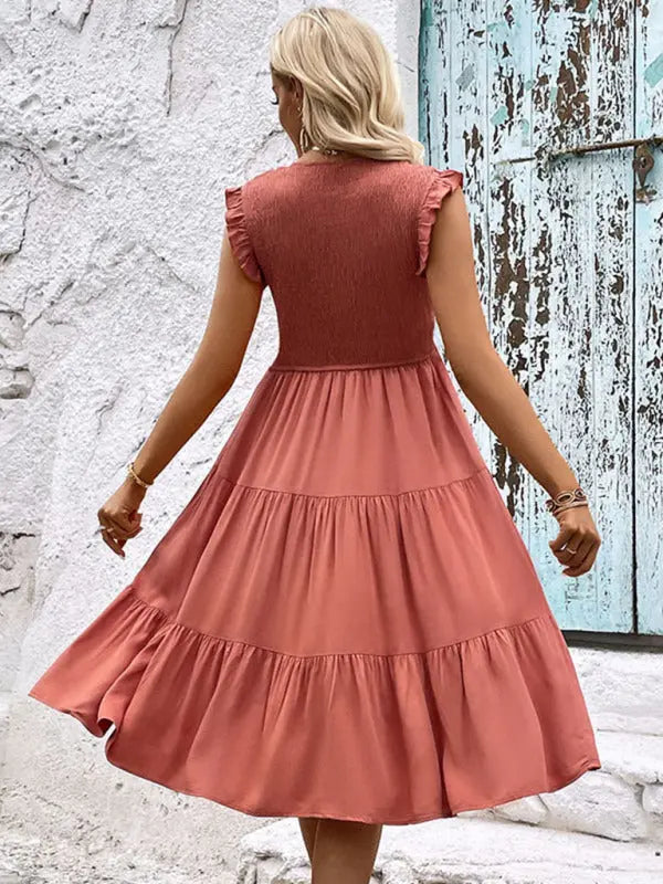 New Fashion Ladies Casual Slim Solid Color Dress - Venus Trendy Fashion Online