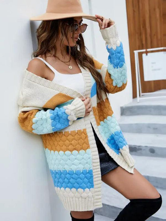 New loose mid-length top autumn and winter outside knitted cardigan - Venus Trendy Fashion Online