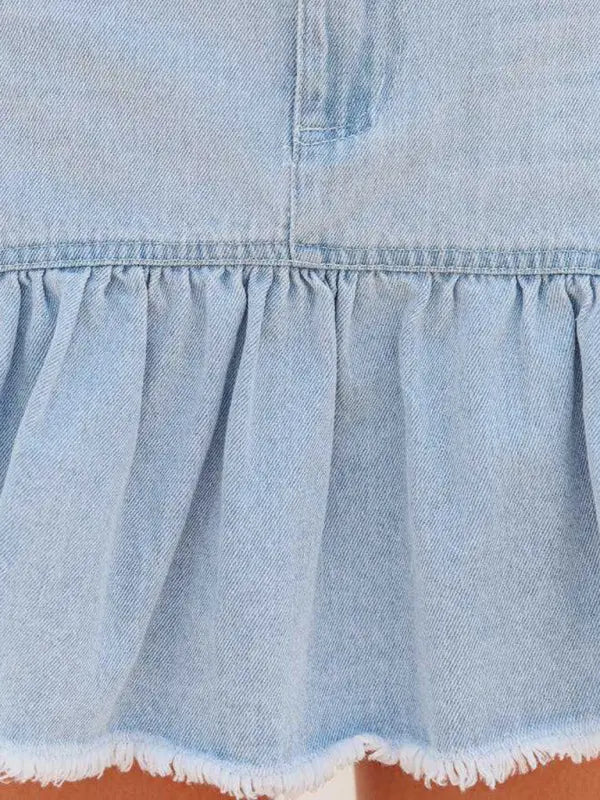 New style washed denim wish pleated skirt for women - Venus Trendy Fashion Online