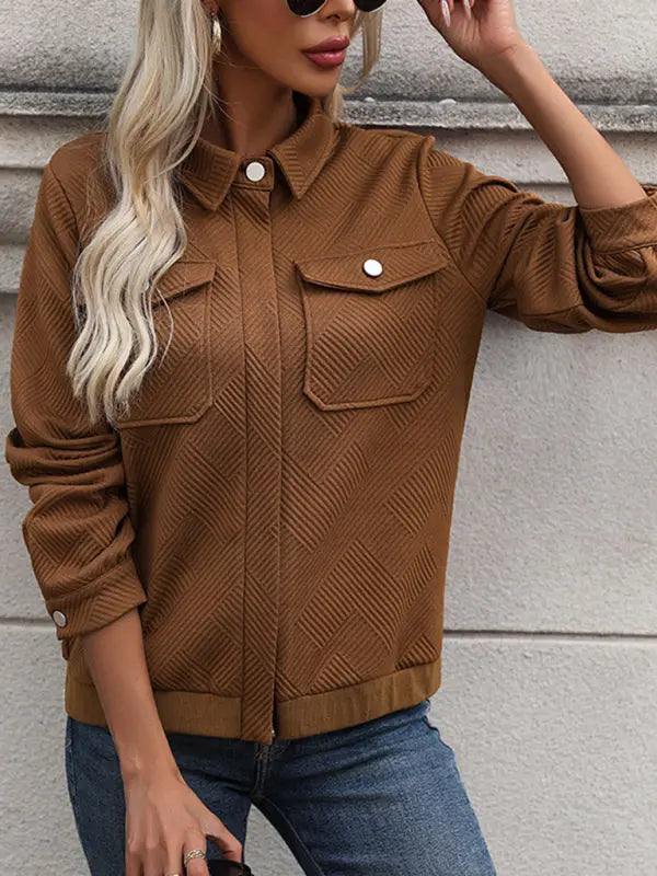 New women's lapel retro casual jacket - Venus Trendy Fashion Online