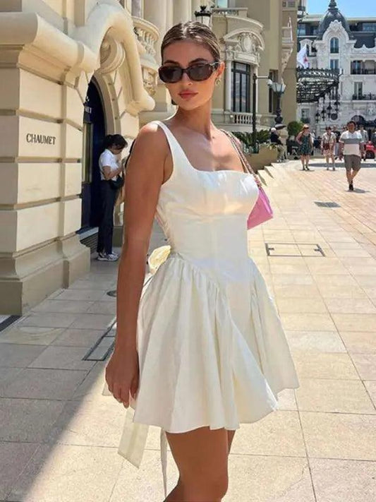 New women's sexy backless strappy bow evening dress - Venus Trendy Fashion Online