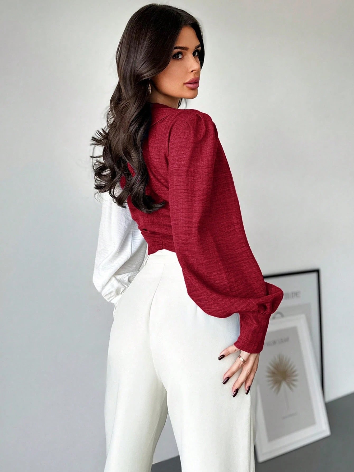 Women Long Sleeved Office Cardigan Top