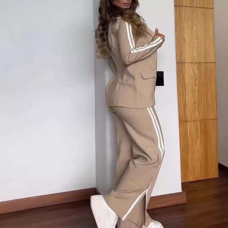 Women Casual Wide Leg Pants Two Piece Suit - Venus Trendy Fashion Online