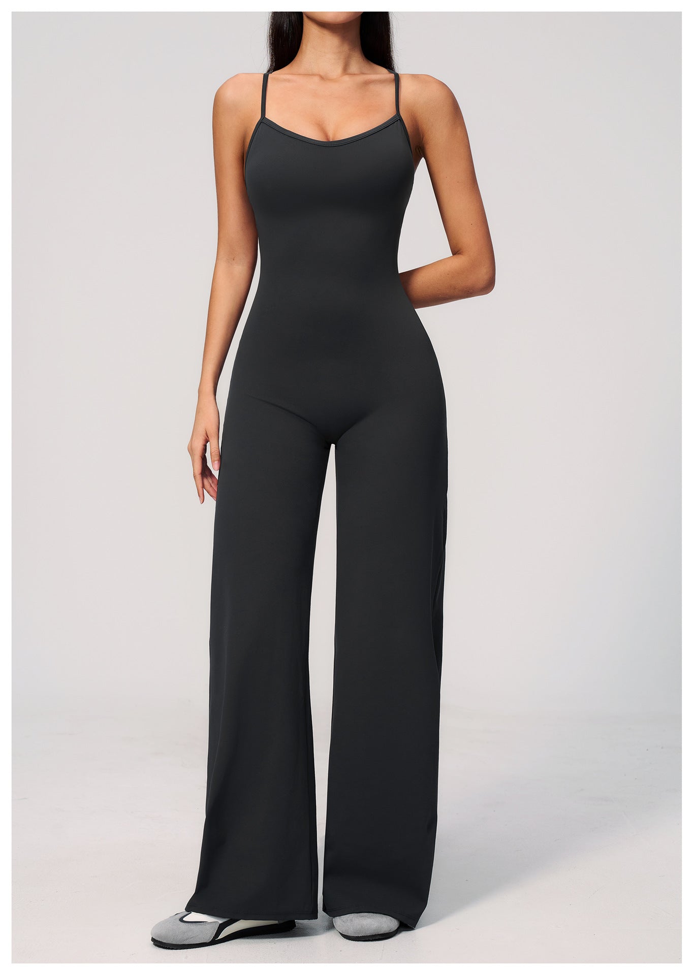 Brushed Yoga Wide Leg Pants Jumpsuit
