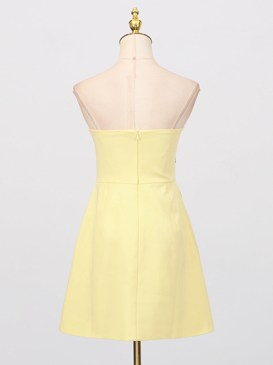 Summer Embroidery Three Dimensional Floral Sleeveless Dress