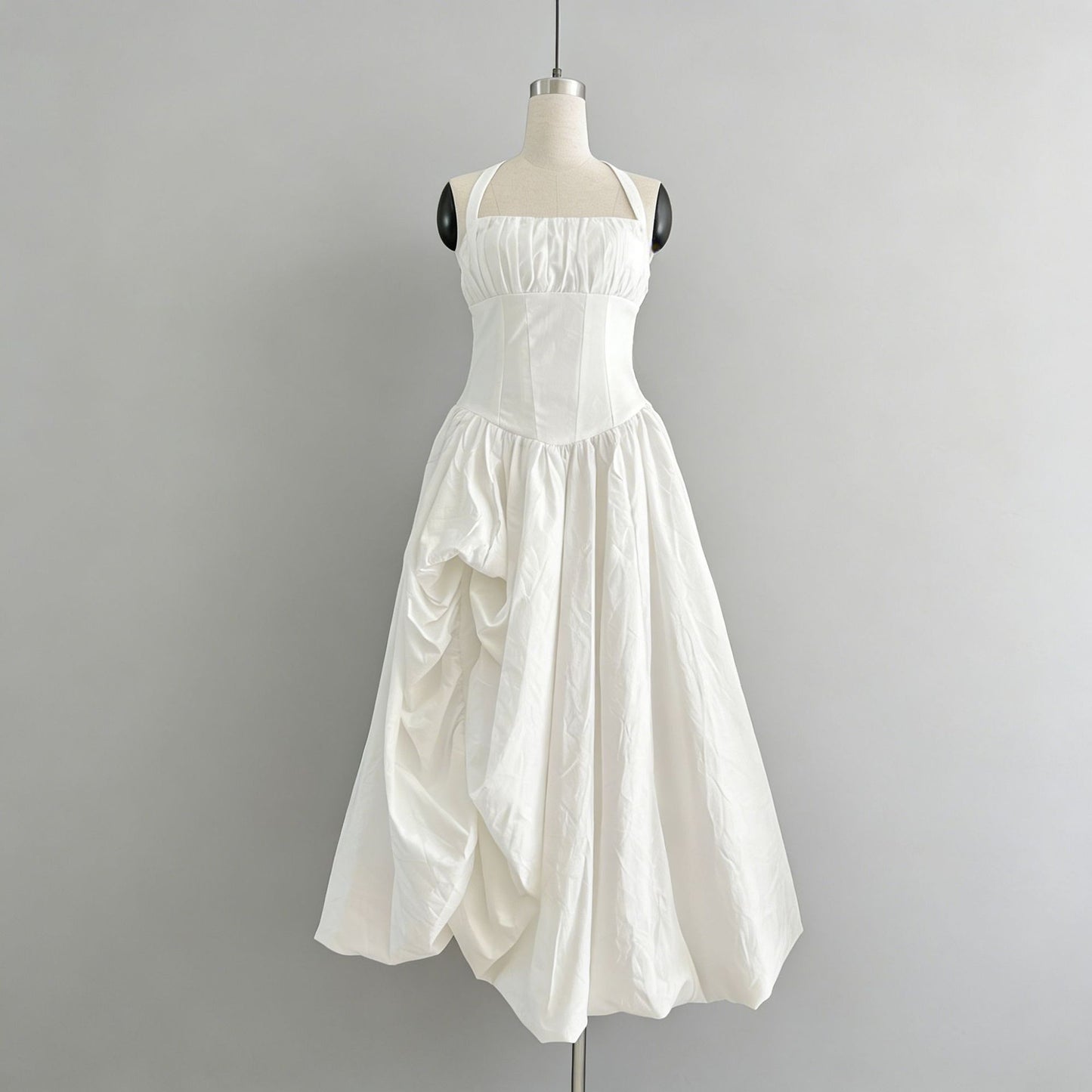 Elegant Retro Halter Tube Top Maxi Dress