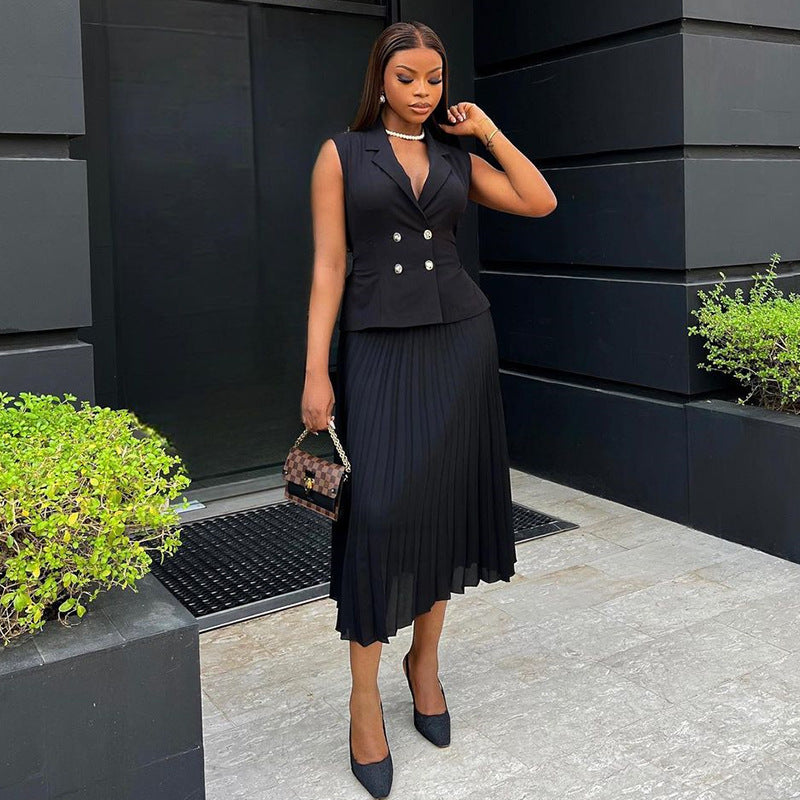 Women Summer Elegant Collar Two Piece Sets