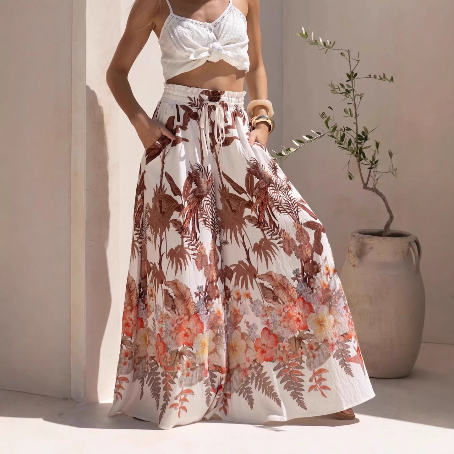 Summer Casual Loose Wide Leg Pants