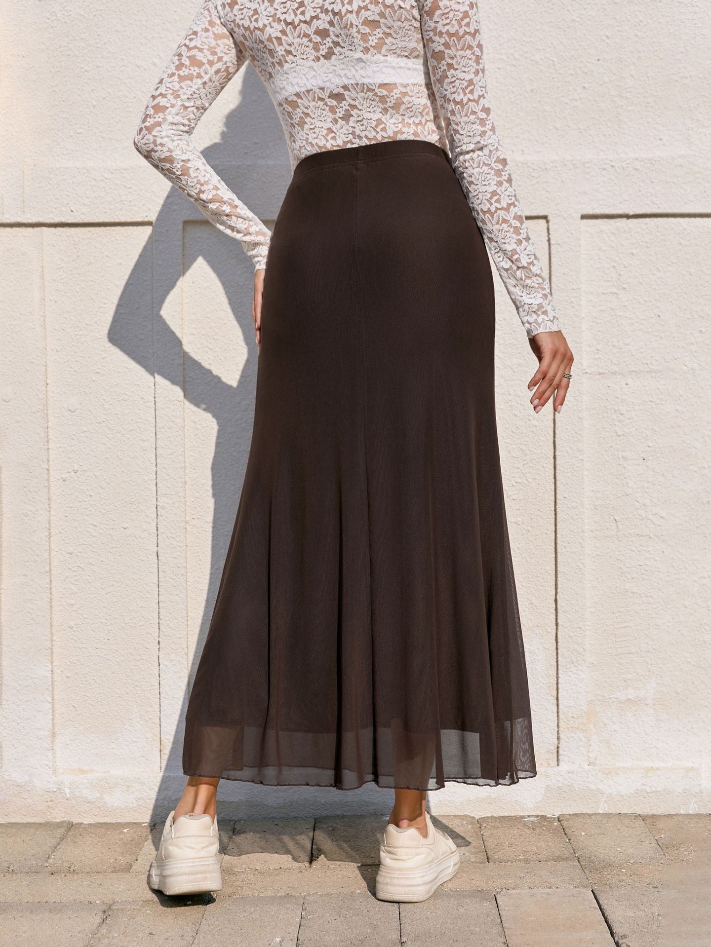 Women High Waist Elastic Slim Hip Skirt