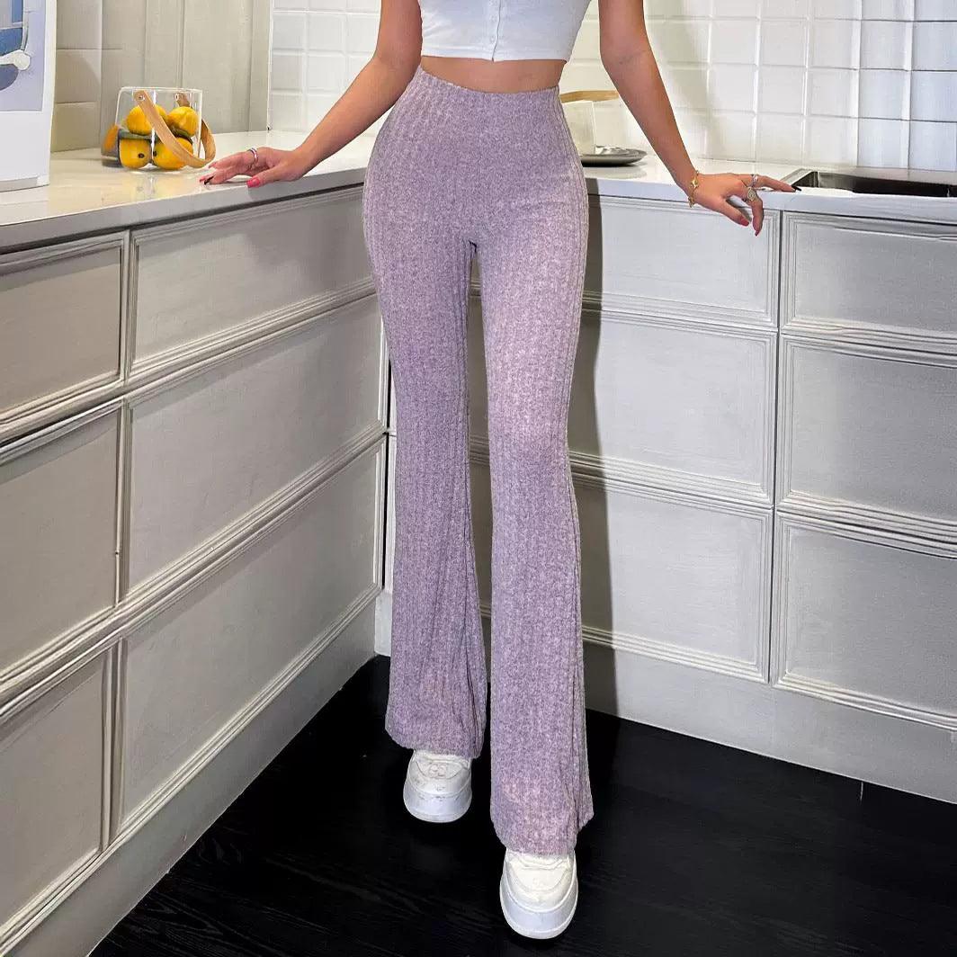 High Waist Slim Thin Casual Pants - Venus Trendy Fashion Online