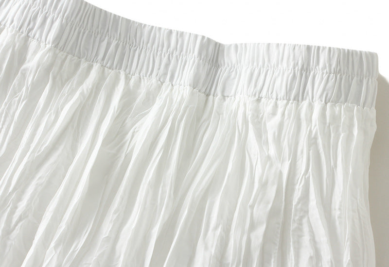 Luxury Streamer Pleated A Line Skirt