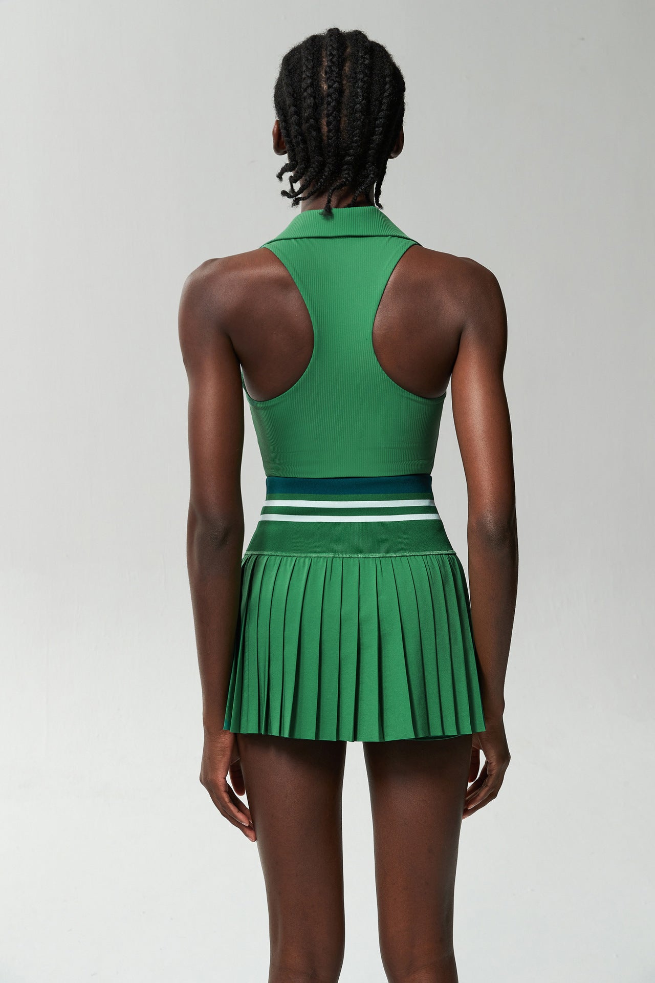 Sports Fitness Tennis Skirt Two Piece Set