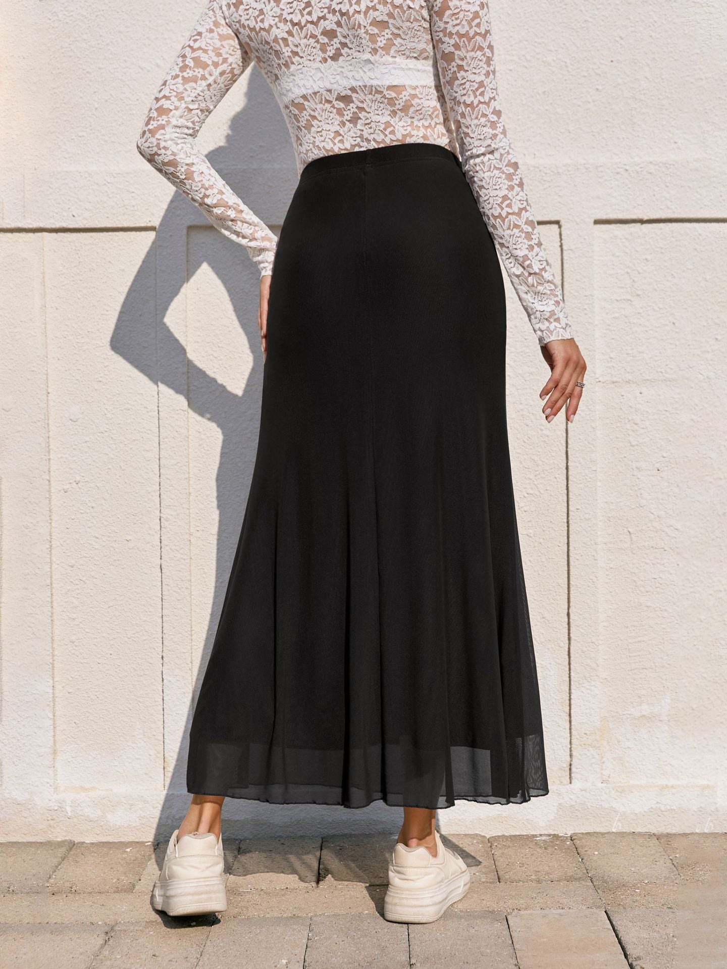 Women High Waist Elastic Slim Hip Skirt