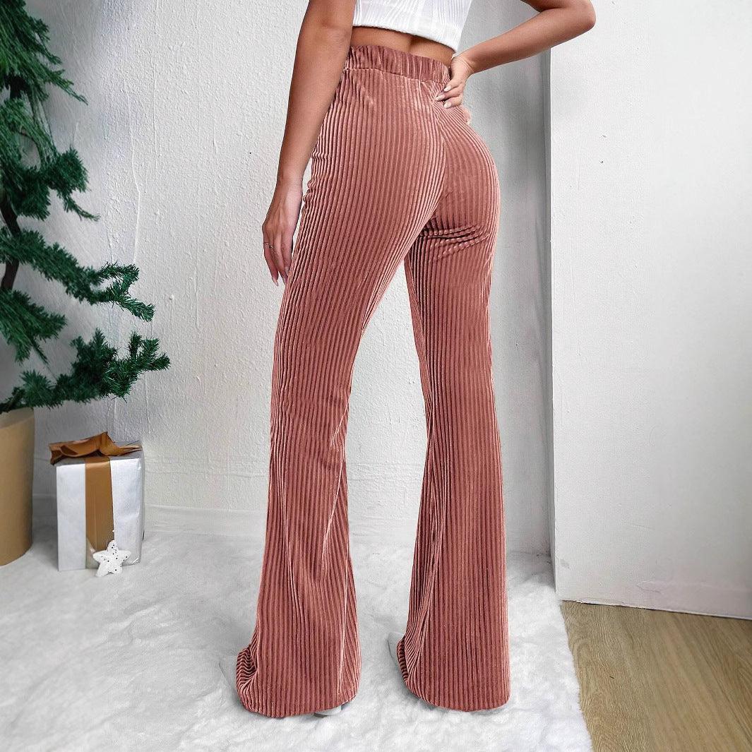 Solid Color Casual Wide Leg Long Sports Pants - Venus Trendy Fashion Online