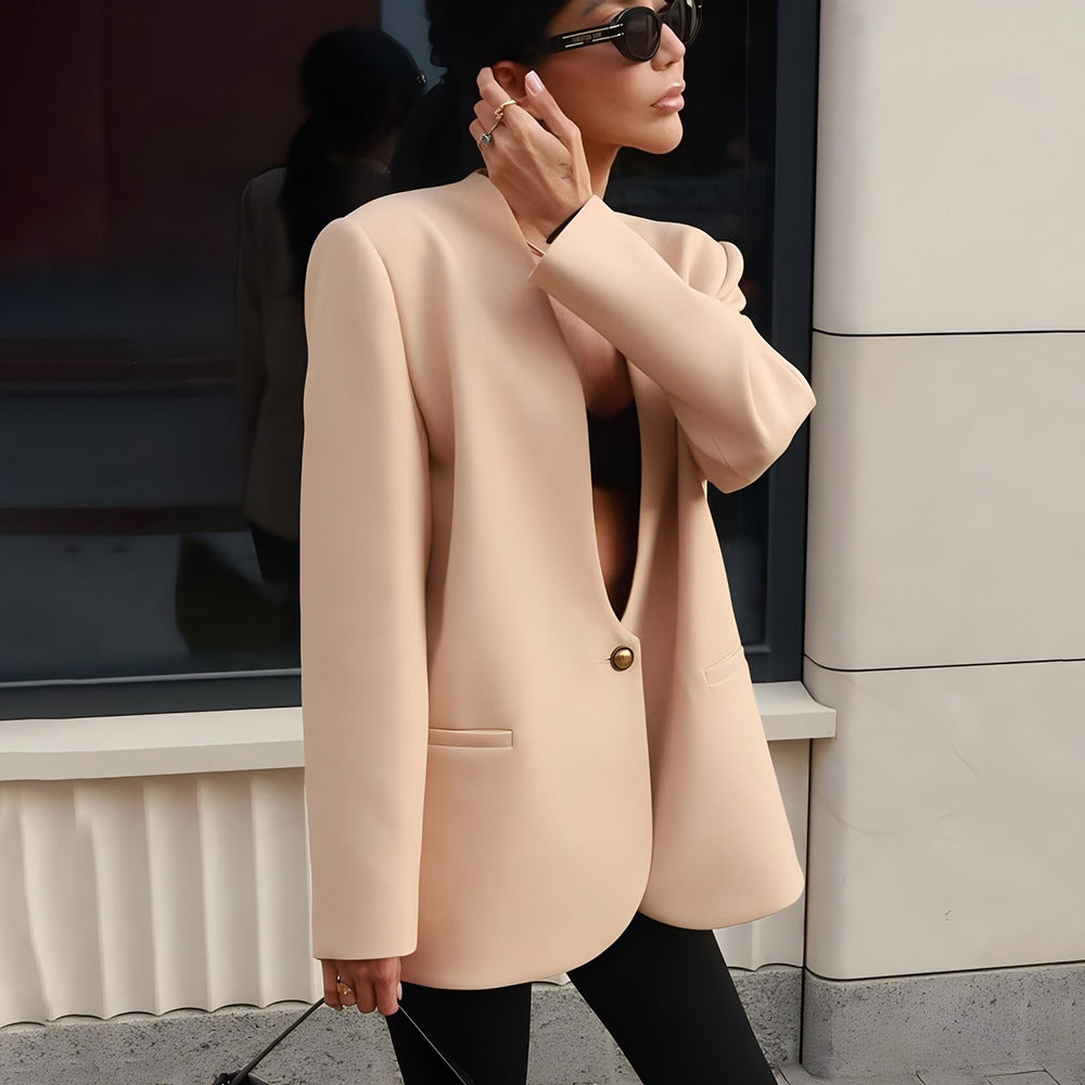 Winter Blazer Loose V neck Cardigan