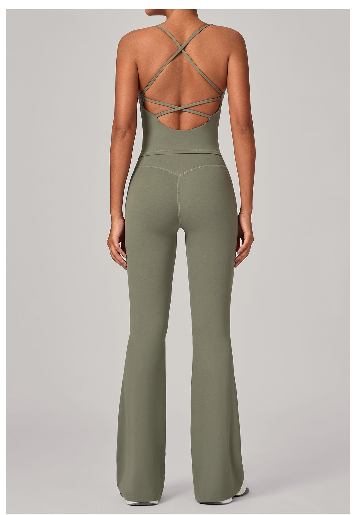 Autumn Sand Invisible Pleated Yoga Outfit Set