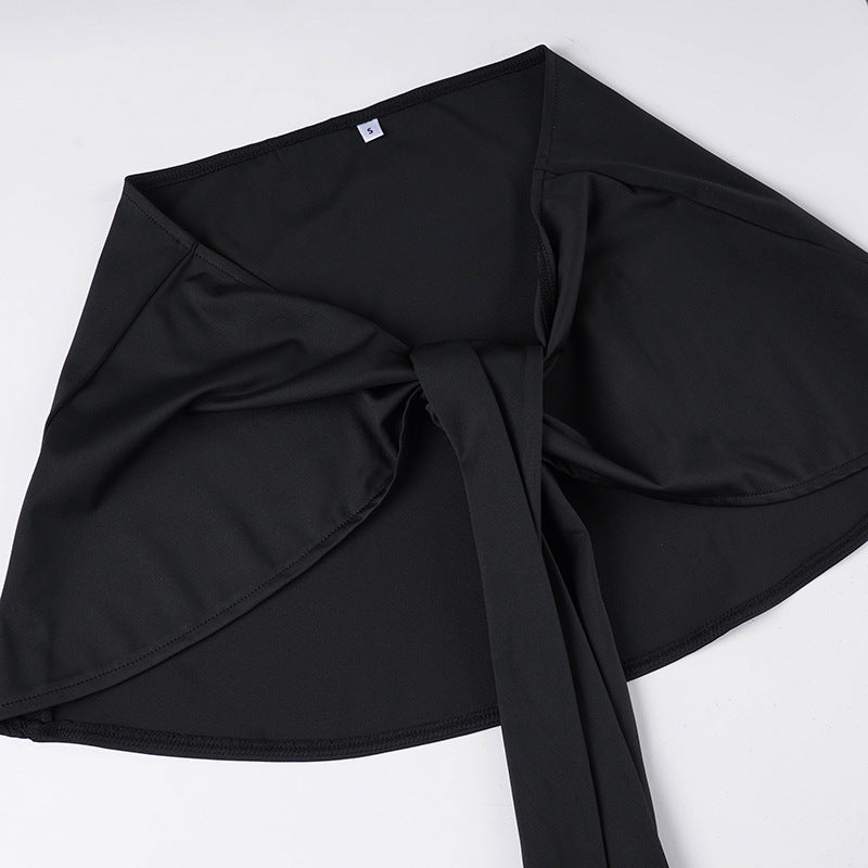 Women Low Waist Lace up Design Pants