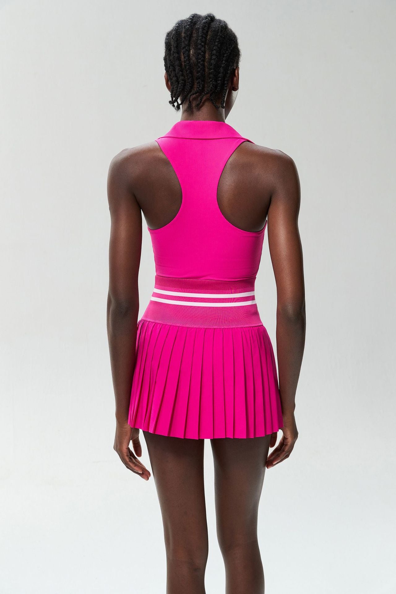Sports Fitness Tennis Skirt Two Piece Set