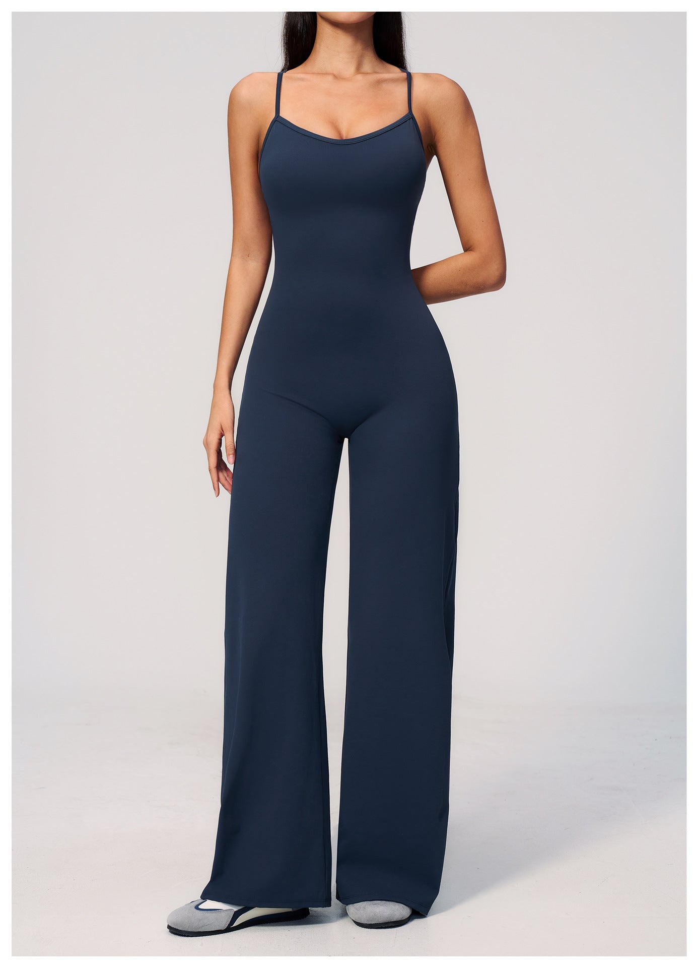 Brushed Yoga Wide Leg Pants Jumpsuit