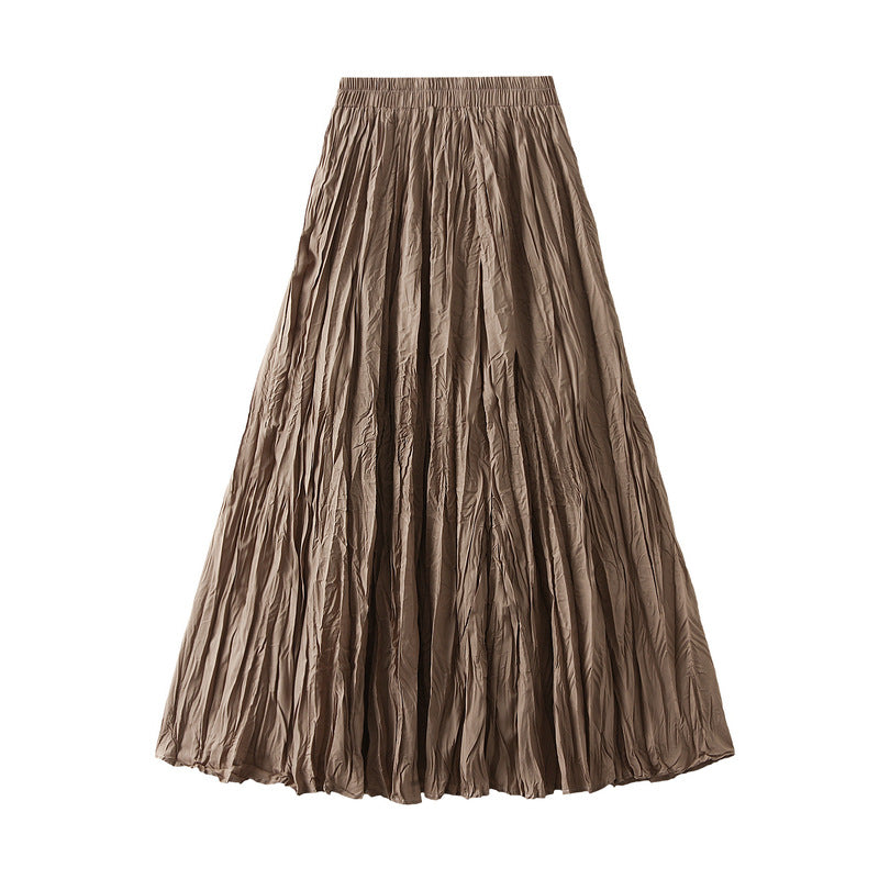 Luxury Streamer Pleated A Line Skirt